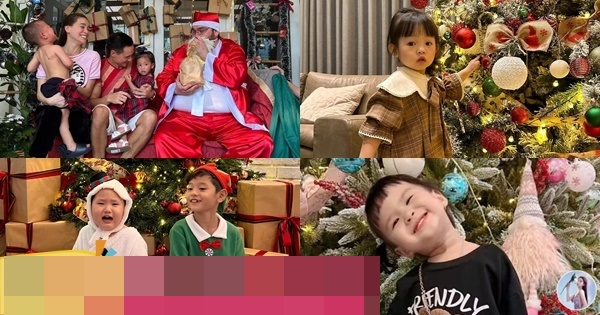 Biểu cảm trái ngược của các nhóc tỳ nhà sao Việt khi đón Noel