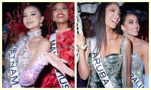 Ngọc Châu cùng dàn thí sinh Miss Universe 2022 diễu hành trên phố