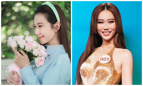 Chân dung người đẹp hát opera ở phần hô tên Miss Grand Vietnam 2023