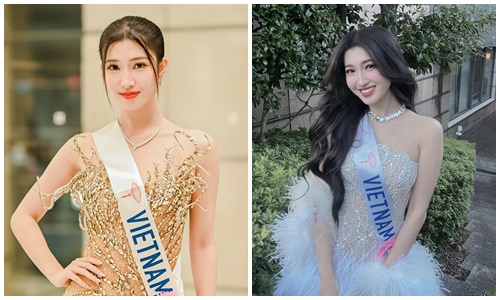 Phương Nhi lên đồ gợi cảm, đẹp lấn át dàn thí sinh Miss International