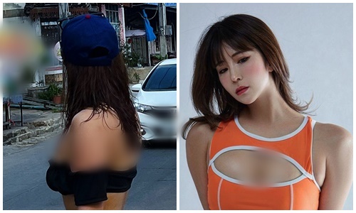 Ngượng đỏ mặt trước hot girl múa cột mặc bikini khoe dáng giữa phố