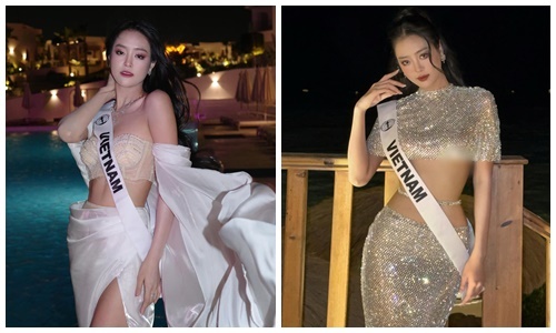 Bùi Khánh Linh mặc hở bạo khoe body gợi cảm ở Miss Intercontinental 2024