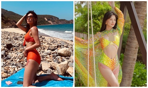 Bạn gái đạo diễn Quang Dũng diện bikini khoe hình xăm