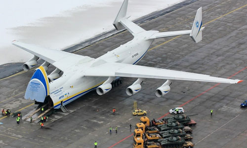 Vận tải cơ An-225 Ukraine chở 4 xe tăng T-72A đi đâu?