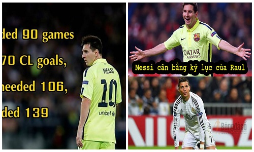 Ảnh chế Messi qua mặt Ronaldo, cân bằng kỷ lục của Raul