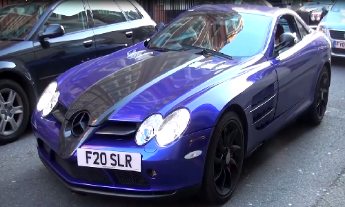 "Mũi tên bạc" Mercedes SLR McLaren màu lạ gầm rú tại London