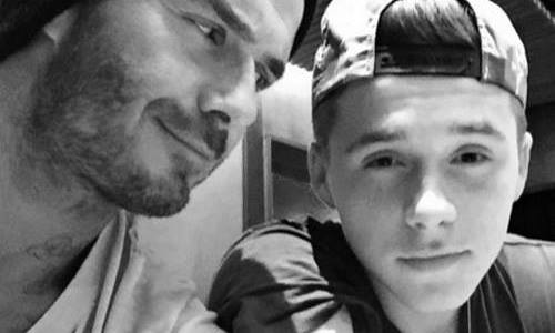 Cậu cả Brooklyn Beckham bảnh bao bất ngờ đến mừng sinh nhật bố