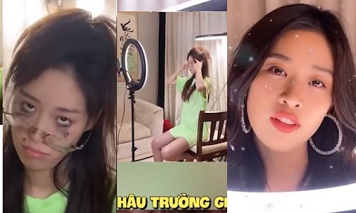 Hoa hậu Khánh Vân bắt trend TikTok lầy lội, xem hậu trường thấy cực