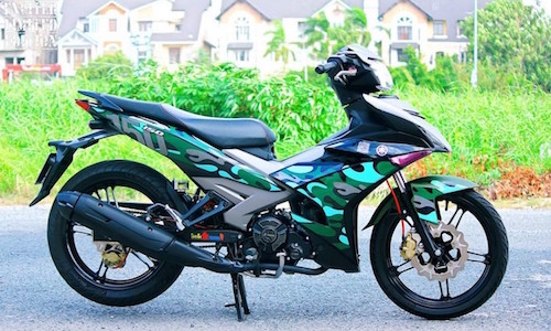 Cận cảnh Yamaha Exciter 150 Camo “full đồ chơi” hàng hiệu