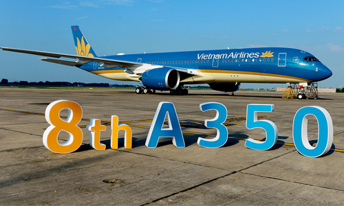 Cận cảnh siêu máy bay A350-900 thứ 8 của Vietnam Airlines