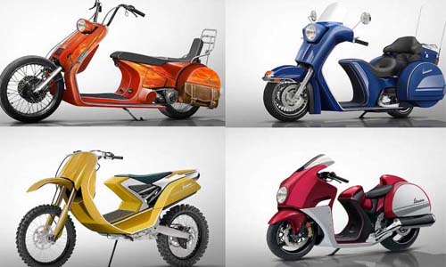 “Té ngửa” với loạt thiết kế môtô phong cách Vespa 