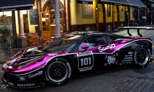 Siêu xe Ferrari 458 Italia “gây cười” với phiên bản Hello Kitty