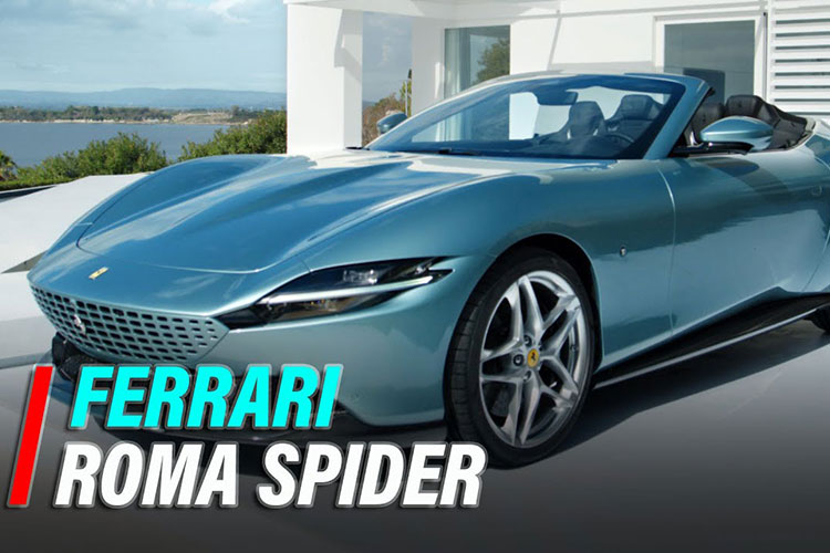 Ferrari Roma Spider 2024 mui trần mềm từ 280.000 USD có gì hay?