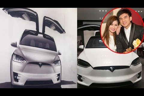 Vợ Đan Trường “show hàng” siêu xe điện Tesla tiền tỷ