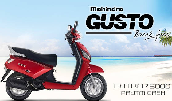 Cận cảnh xe máy tay ga Mahindra Gusto giá 17 triệu 