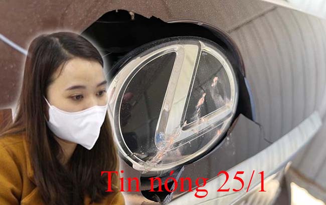 Tin nóng 25/1: Đập thủng xe của thượng tá công an vì đèn chói mắt