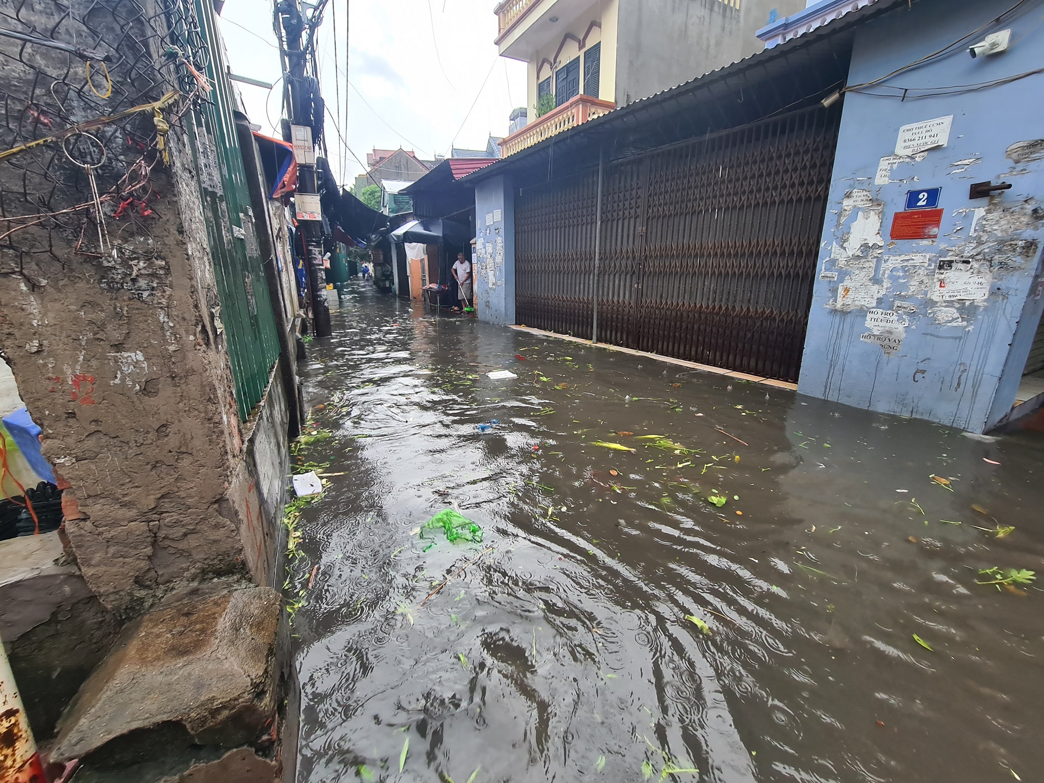 Hà Nội: Mưa lớn khiến nhiều tuyến phố ngập, cây đổ đè ô tô