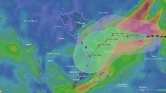 Bão Yinxing có tác động đến đất liền Việt Nam?