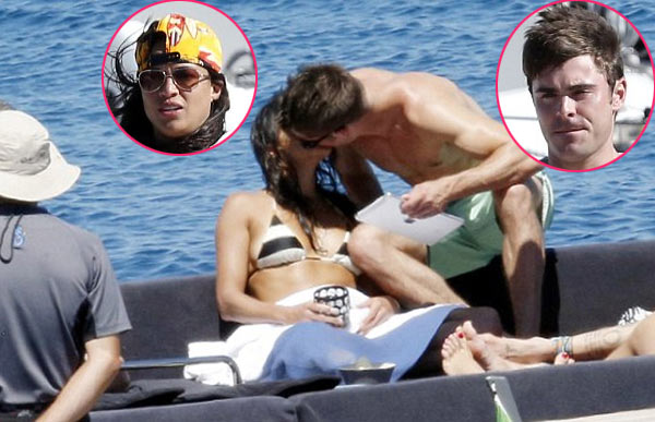 Zac Efron hôn đắm đuối “máy bay” Michelle Rodriguez