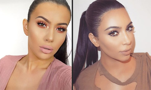 Tìm được "chị em song sinh" của Kim Kardashian