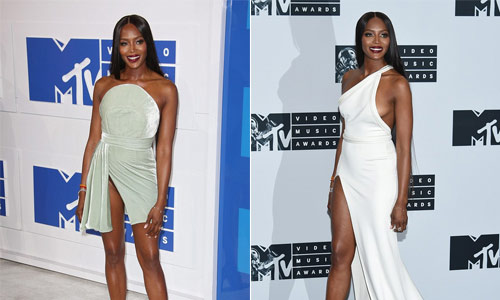 Naomi Campbell "lộ hàng" trên thảm đỏ MTV VMA 2016