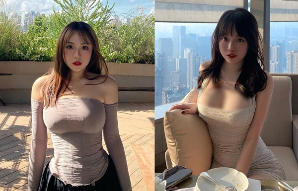 Đỏ mặt trước nàng hot girl siêu vòng một “nghiện” mốt xẻ sâu 