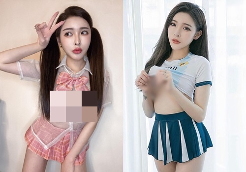 Đỏ mặt trước hot girl mặc đồng phục học sinh trong suốt phản cảm