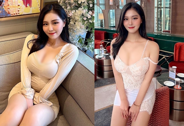 Diện mốt xẻ ngực sâu, hot girl xinh đẹp khiến người nhìn đỏ mặt