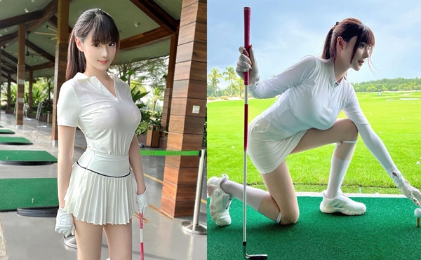 Khoe dáng cực nuột trên sân golf, hot girl “gây mê” người nhìn