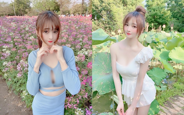 Mê đắm hot girl xinh đẹp khoe body siêu nuột giữa biển hoa 