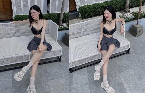 Dạo phố, hot girl xinh đẹp vô tư diện nội y khoe dáng nuột