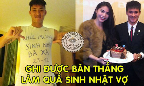 Ảnh chế AFF: Công Vinh có quà tặng vợ ngày sinh nhật