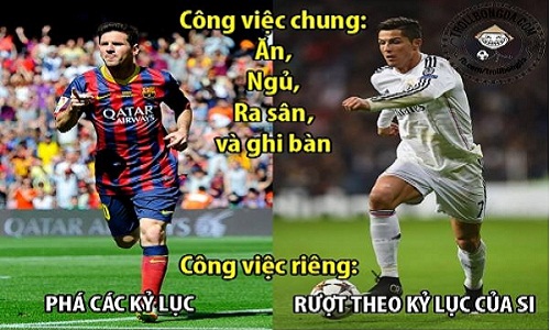 Ảnh chế UEFA Champions League: Messi gọi nhưng Ronaldo chưa trả lời