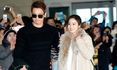 Bi Rain và Kim Tae Hee lần đầu xuất hiện sau đám cưới