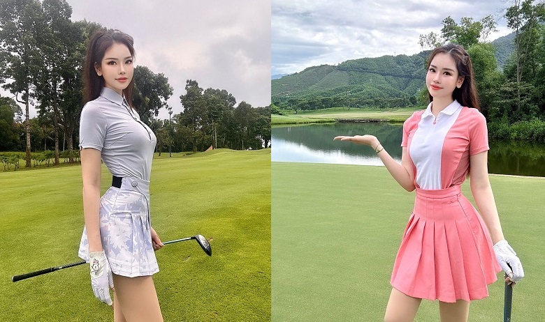 Cựu siêu mẫu Đào Lan Phương trẻ trung, xinh đẹp trên sân golf 