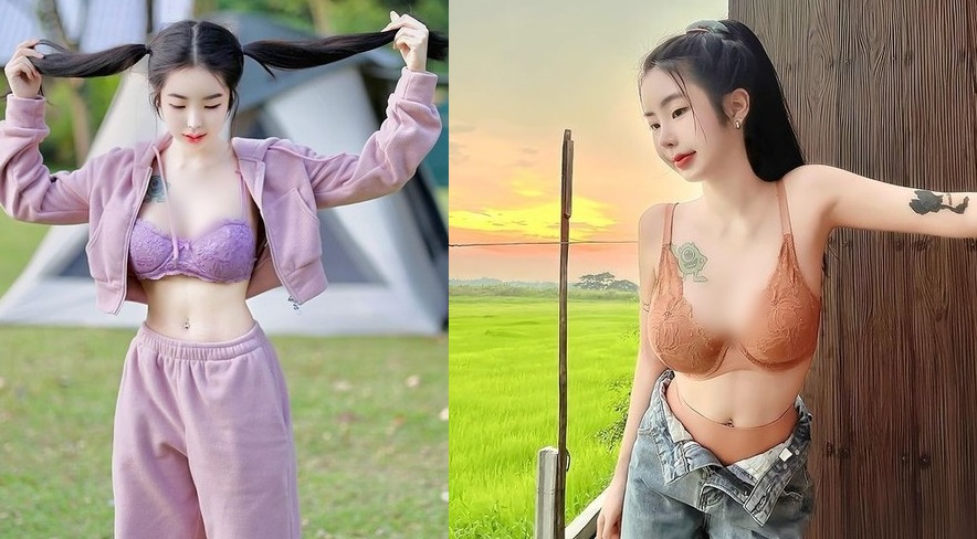 Hot girl siêu vòng 1 diện nội y khoe vóc dáng nuột nà