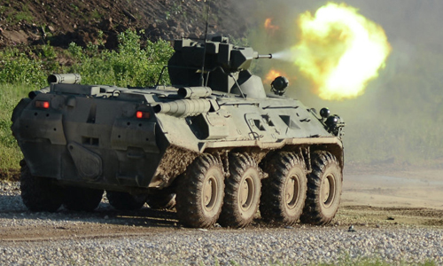 Sức mạnh ghê gớm của xe bọc thép BTR-82A càn quét IS