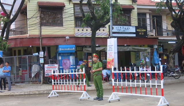 Ảnh: Công tác an ninh cho đoàn phu nhân/phu quân APEC tham quan Hội An