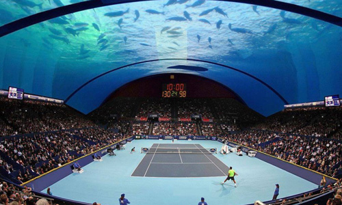 Sân tennis dưới nước đầu tiên ở Dubai