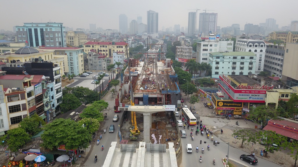 Video: Dự án metro hàng chục nghìn tỷ đồng 'siêu chậm' tại Hà Nội nhìn từ flycam