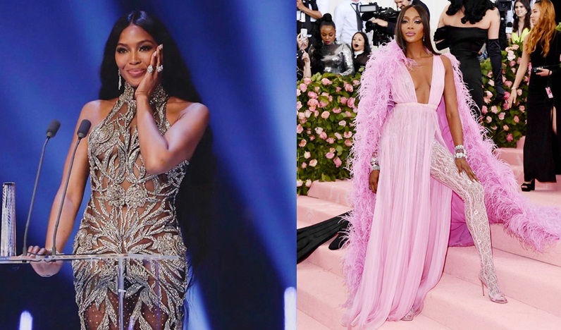 Gu thời trang nóng bỏng “đốt cháy” thảm đỏ của “báo đen” Naomi Campbell