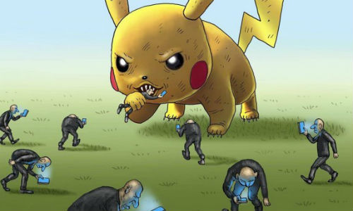 Phát sốt bộ tranh "Thế giới hỗn loạn vì Pokemon Go" 