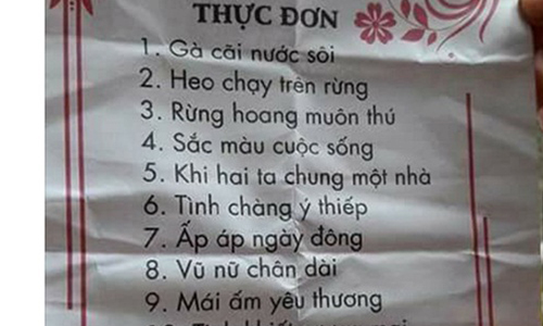 Đố nhịn được cười trước tờ thực đơn bá đạo này 