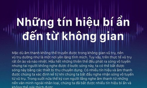 Những tín hiệu bí ẩn, không thể giải thích từ không gian