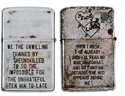 Những chiếc Zippo lạ thường của lính Mỹ ở VN 