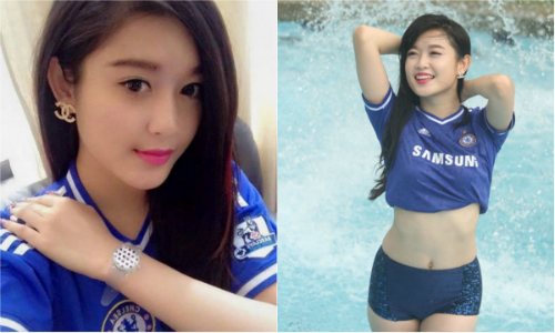 Á hậu Huyền My gợi cảm làm mê mệt fan Chelsea