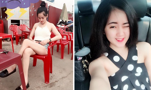 Hot girl bán trà đá đi xế hộp ở Thái Nguyên gây sốt