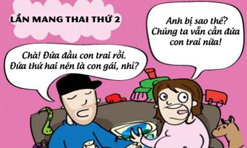 Sự khác nhau hài hước khi mang thai lần đầu và lần hai