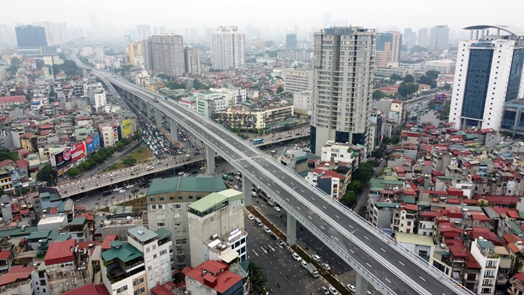 Đường Vành đai 2 trên cao 10.000 tỷ trước ngày thông xe