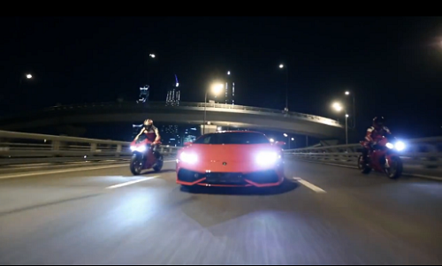 Clip: Lamborghini Huracan đối đầu nghẹt thở với Ducati, BMW